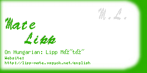 mate lipp business card